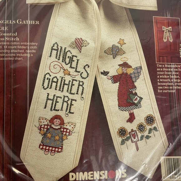 Dimensions Front Door Bow 17" Cross Stitch Kit #72292 Debbie Mumm Bows - Picture 8 of 10